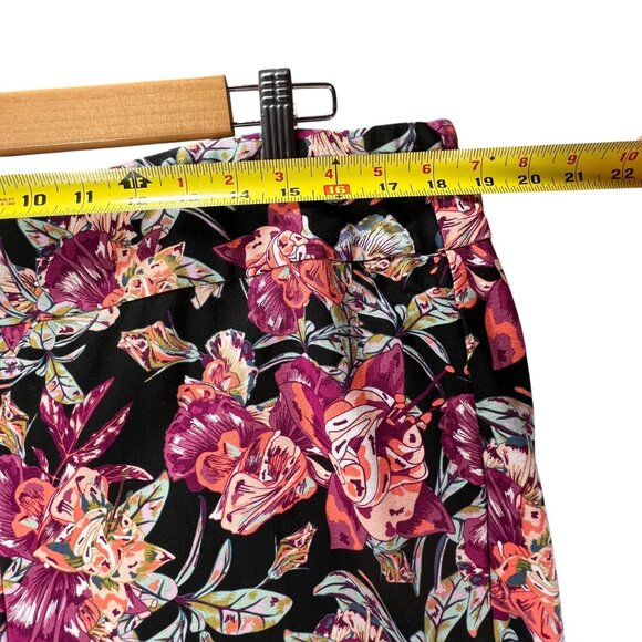 Soft Surroundings In Bloom Floral Pants Pull On Control Slim Panel Stretchy 1X - Picture 9 of 11